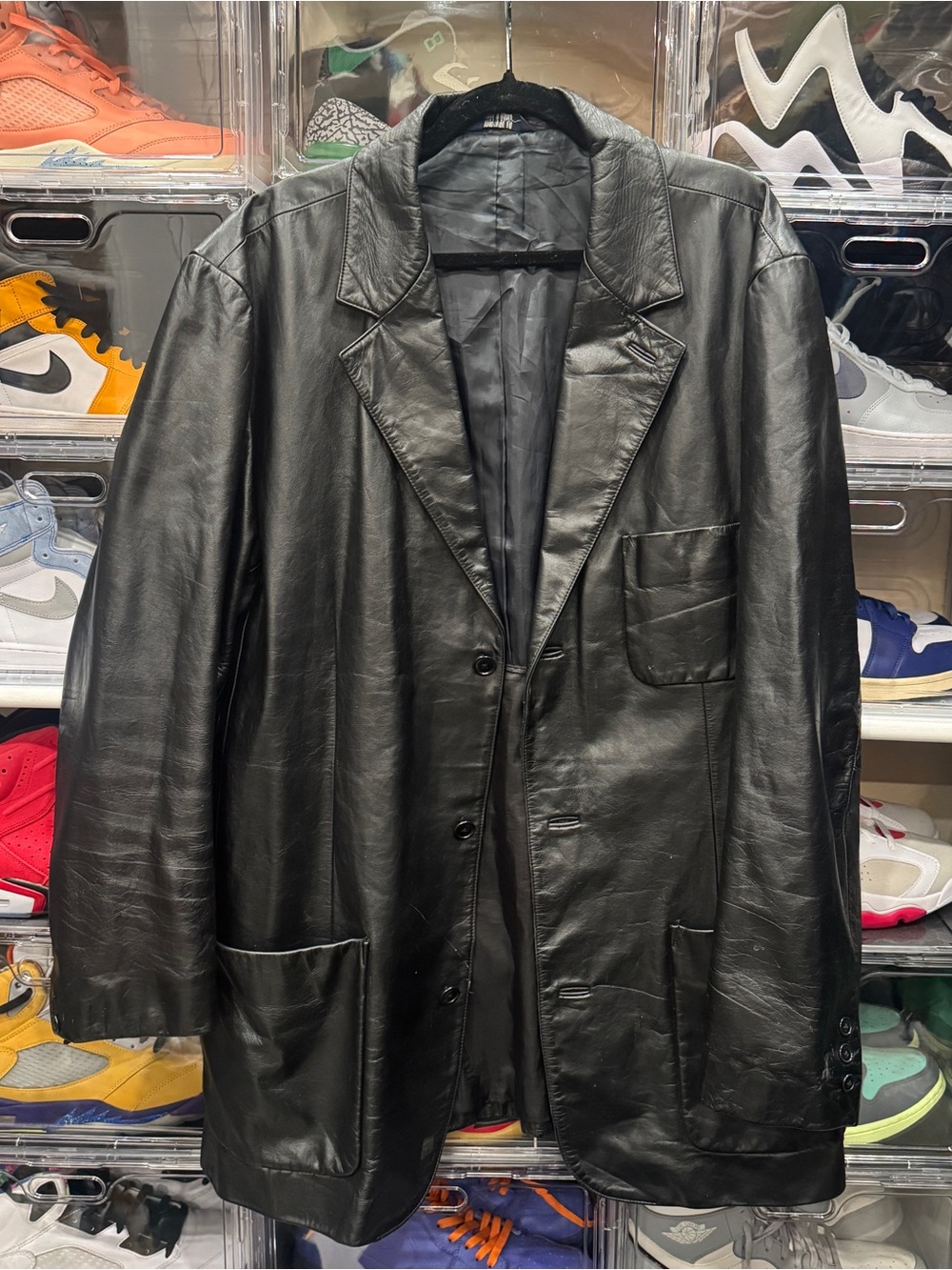 Men’s Gap Vintage Leather Jacket Blazer - XL